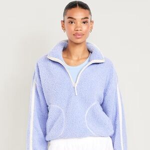 Old Navy Women's Loose Sherpa Quarter Zip